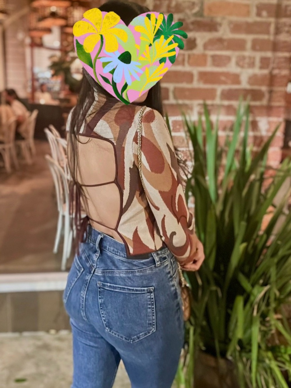 4SI3NNA Open-Back Sweater